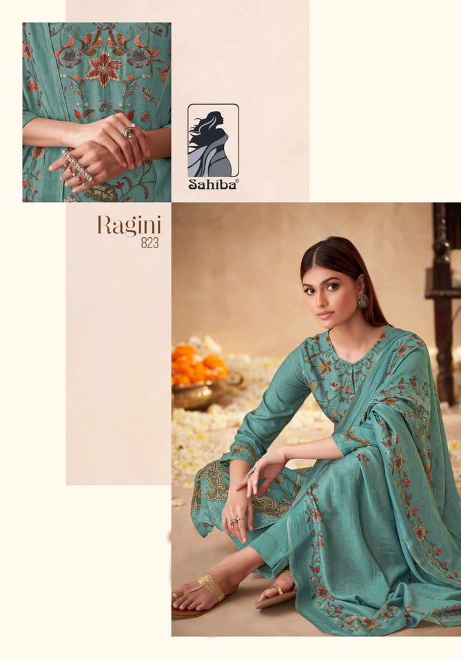 Ragini By Sahiba Stape Twill Digital Printed Dress Material Wholesale Shop In Surat